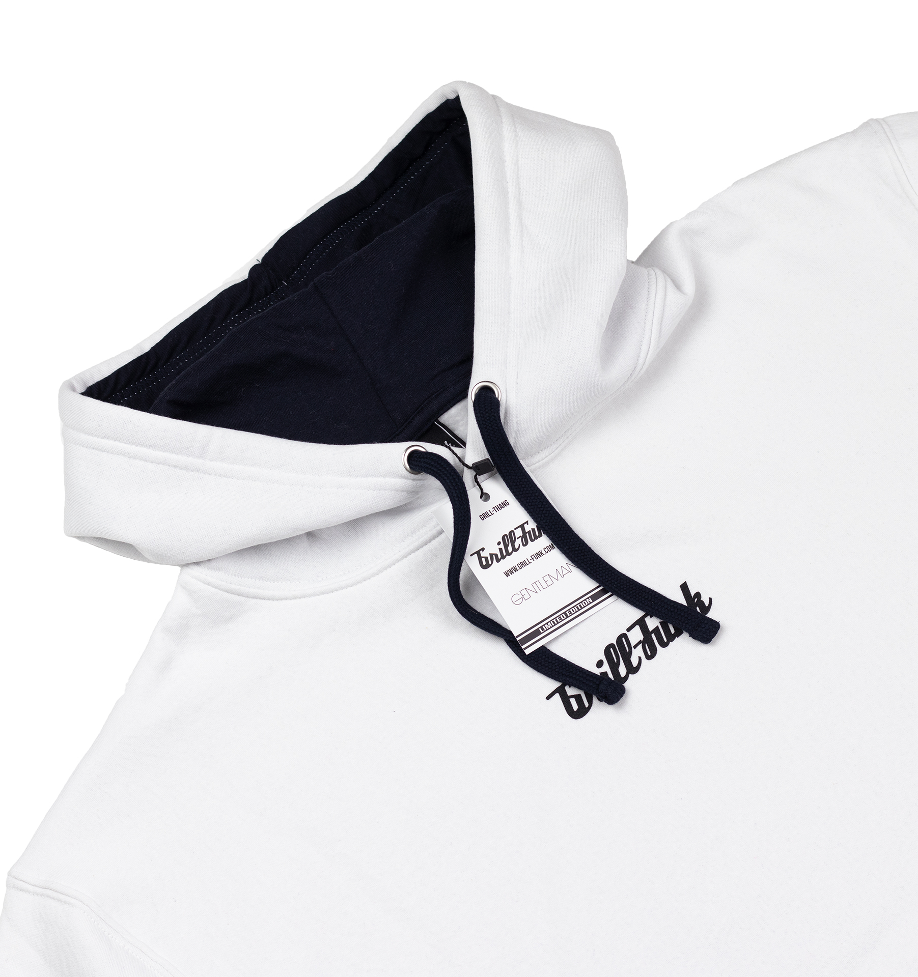 Bluza męska z kapturem Classic Minimal - biała